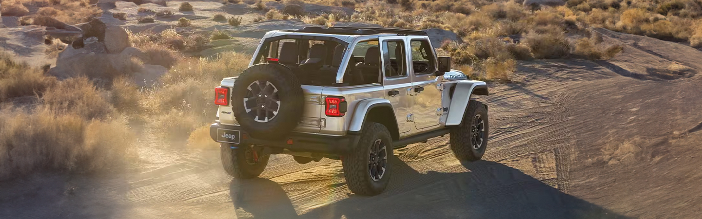 2024 Jeep Wrangler white rareview