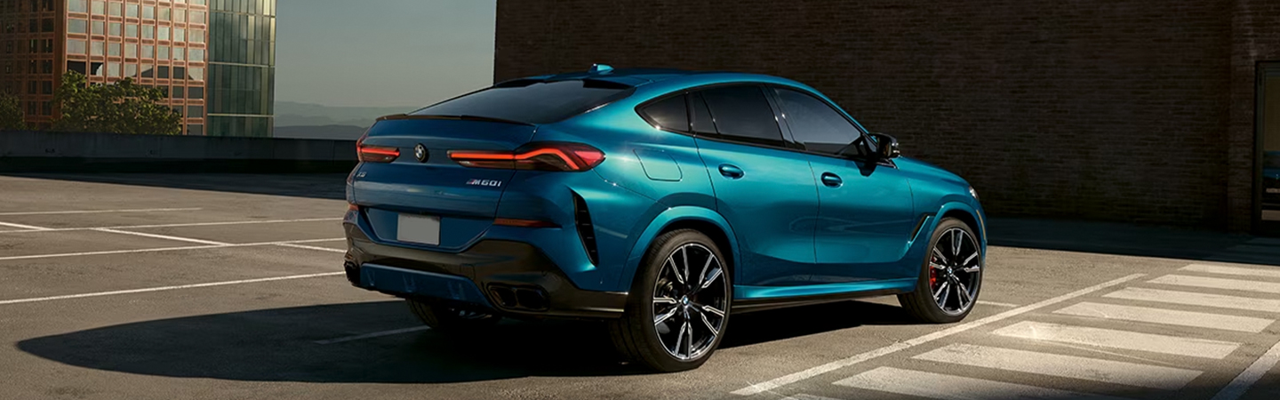 2024 BMW X6 blue rareview