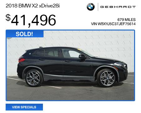 2018 BMW X2 xDrive28i - $41,496