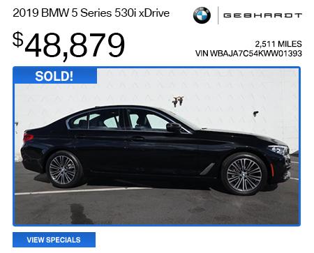 2019 BMW 5 Series 530i xDrive - $48,879