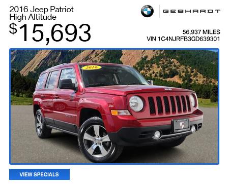 2016 Jeep Patriot High Altitude - $15,693