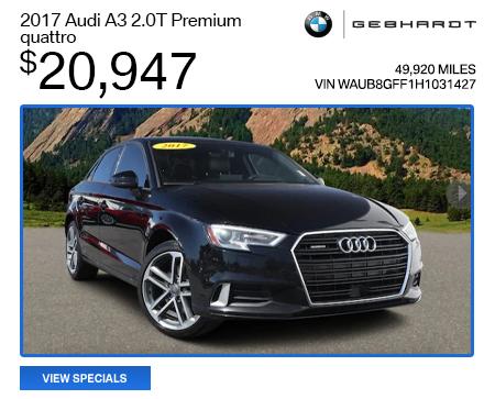 2017 Audi A3 2.0T Premium quattro - $20,947