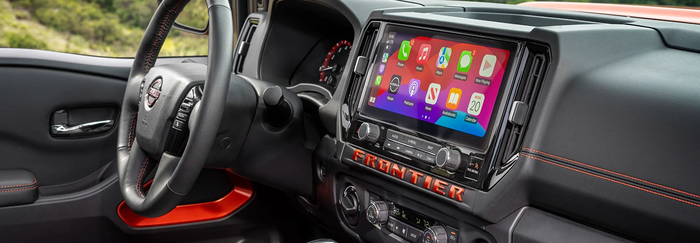 Interior view of the 2025 Nissan Frontier SL