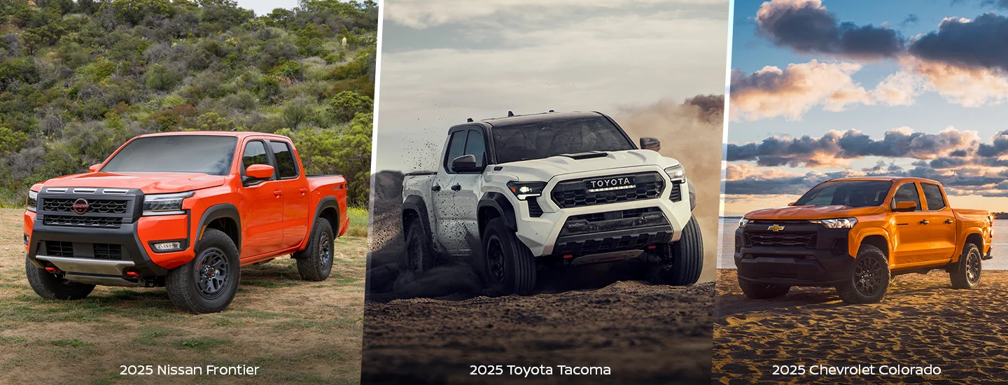 Side by side view of 2025 Nissan Frontier vs the Competition