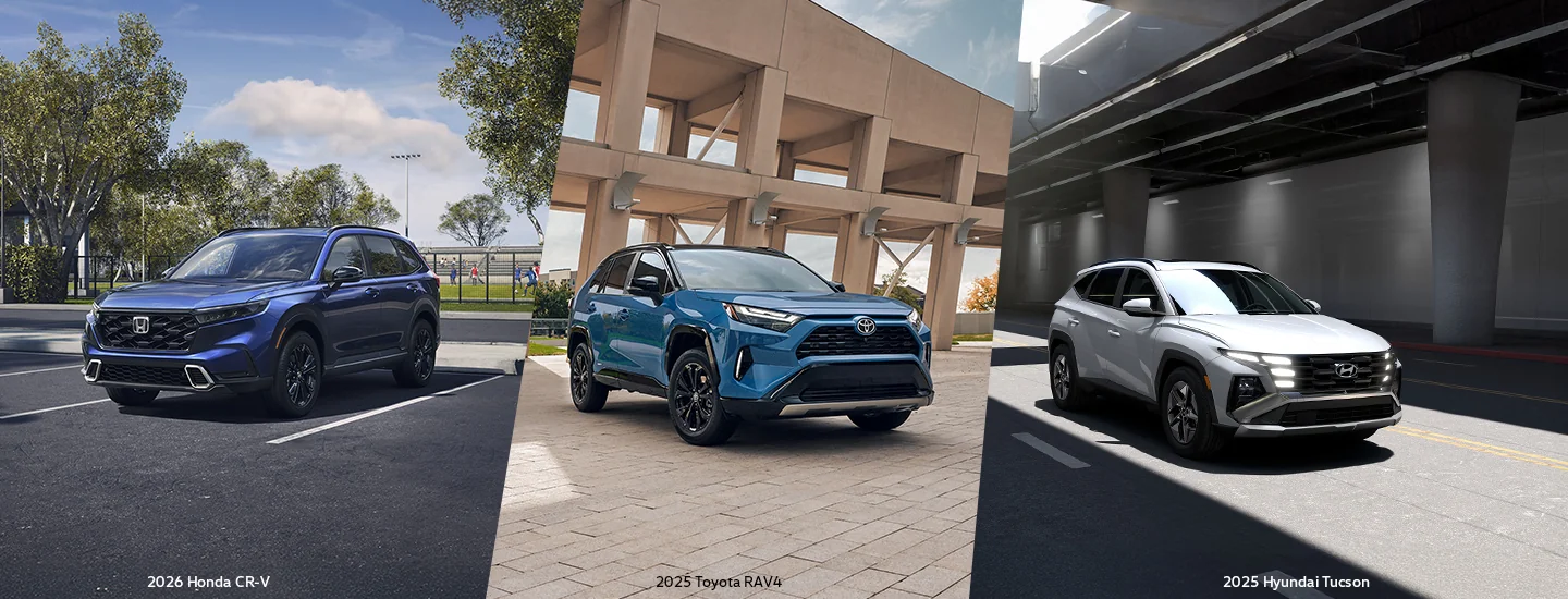 Side by side comparison of the 2026 Honda CR-V vs the competition