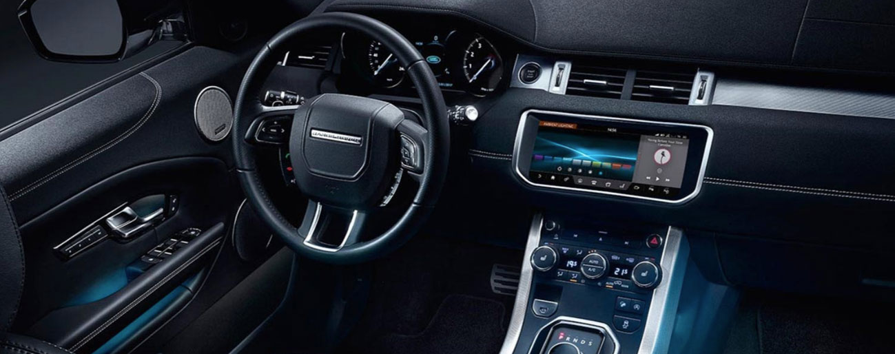 Safety features and interior of the 2018 Range Rover Evoque - available at our Range Rover dealership in Honolulu, HI.