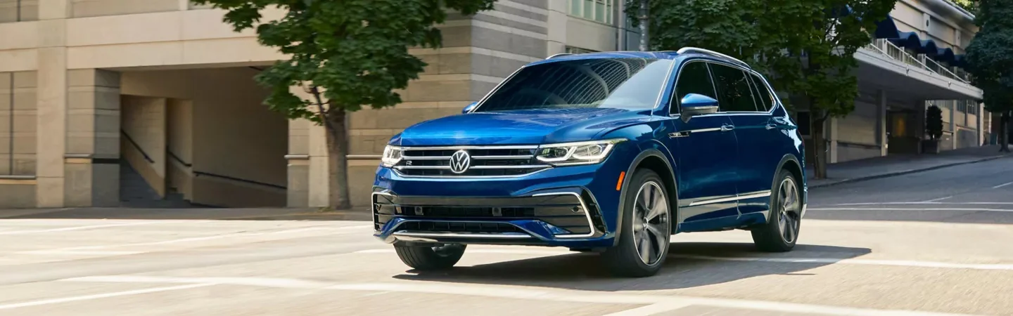 2024 Volkswagen SUV Lineup blue color front view