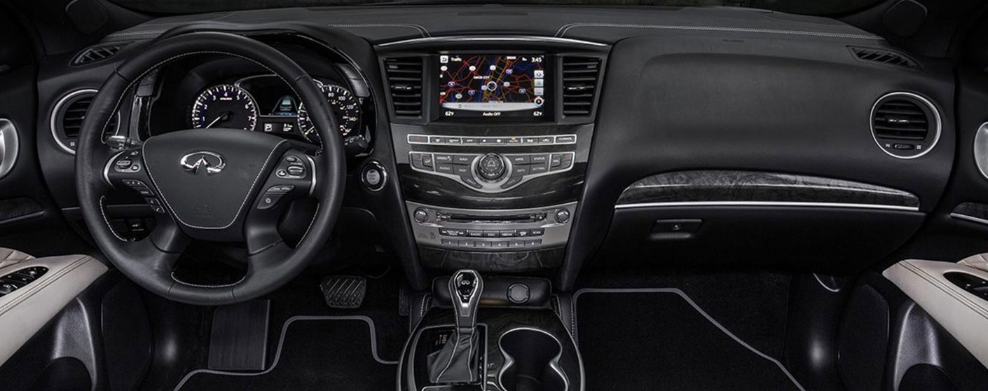 Safety features and interior of the 2019 INFINITI QX60 - available at our INFINITI dealership in Minneapolis
