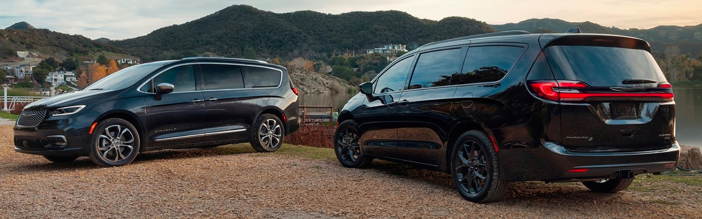 Two 2021 Pacifica models parked side by side