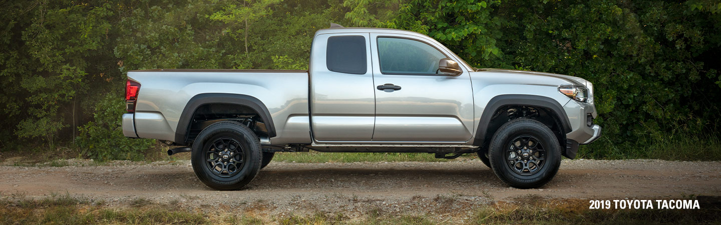 The 2019 Toyota Tacoma driving in Atlanta, GA