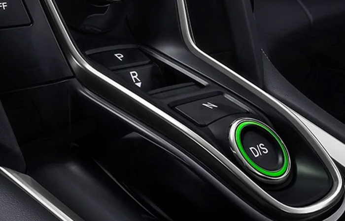 Close up view of an Acura RDX’s electronic gear shifter