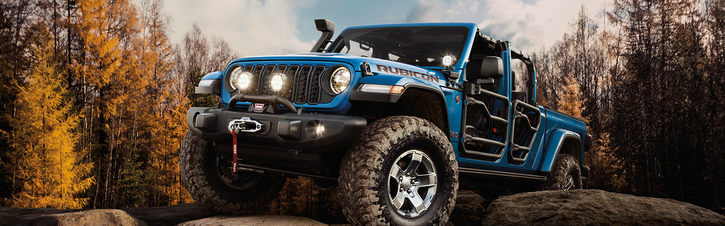 The 2024 Jeep Gladiator Rear View With Silver Color