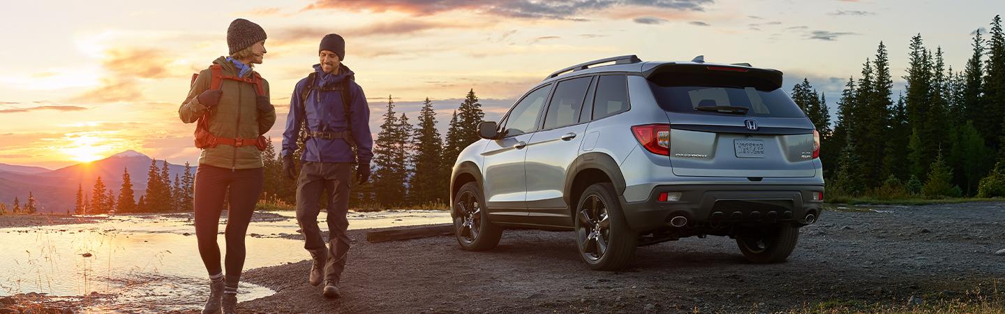 2020 Passport parked by the ocean