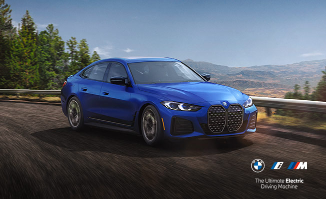 blue bmw
