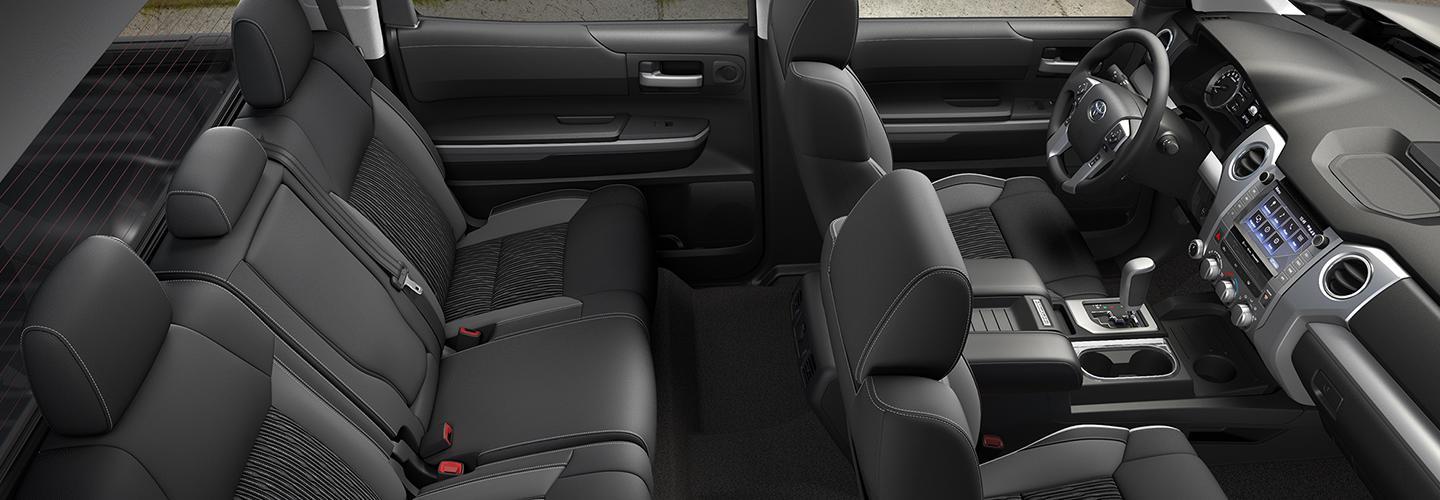 Interior view of the Toyota Tundra