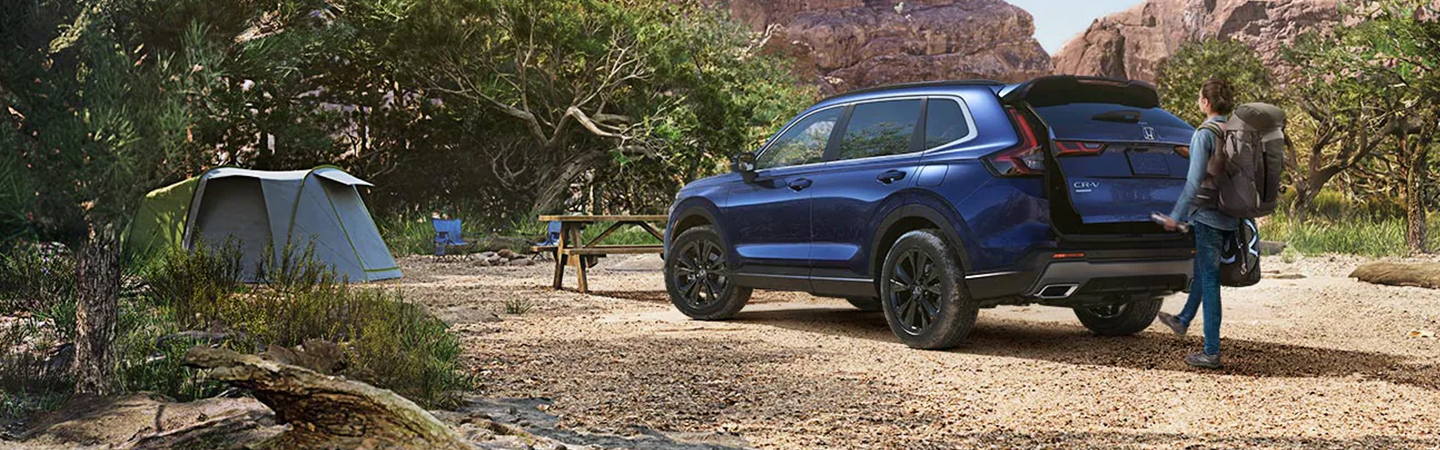 2024 Honda CR-V Specs blue backview 