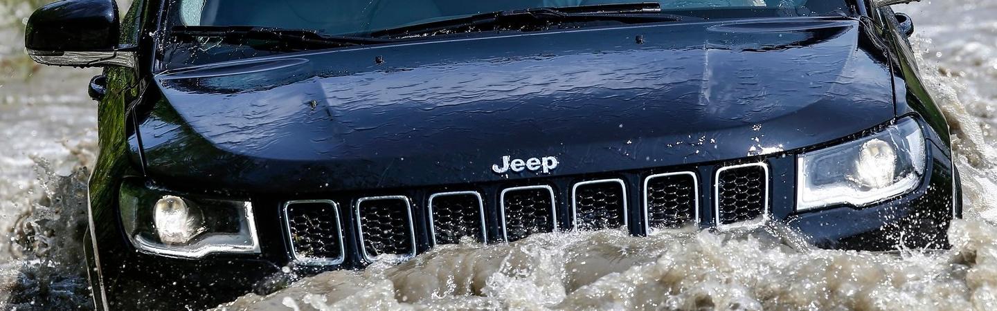 2021 Jeep Compass driving through water
