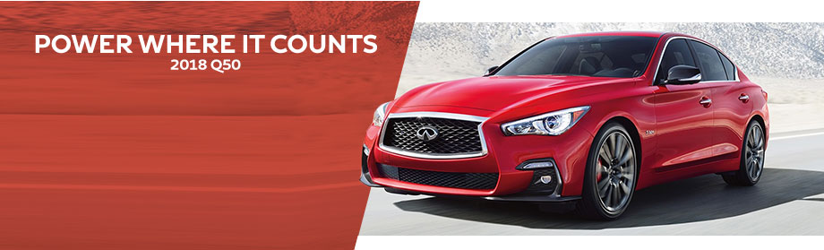 Exterior of the Q50 at Jim Lupient INFINITI near Plymouth