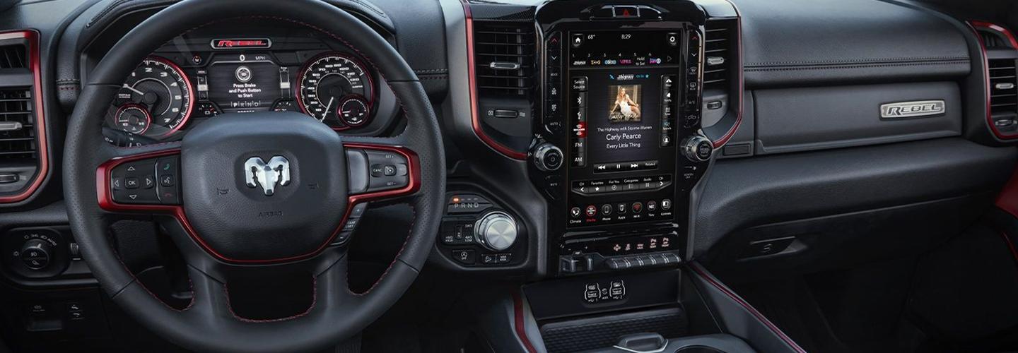 Steering wheel and interior of RAM 1500