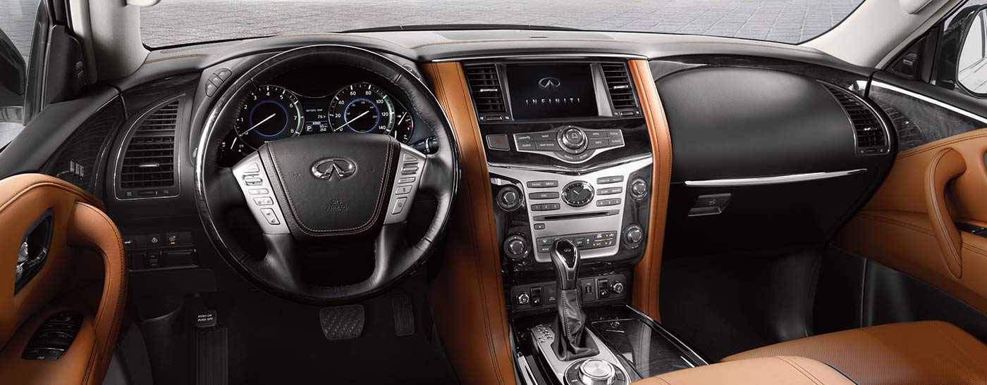 2019 INFINITI QX80 interior at Bob Moore INFINITI in Oklahoma City, OK.