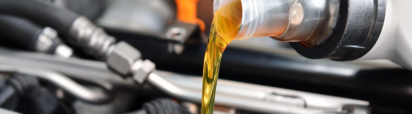 Oil change service on a chevy vehicle