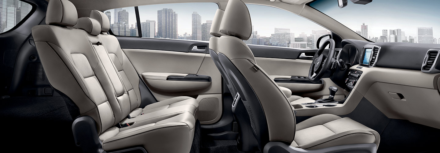 Interior of a Kia SUV