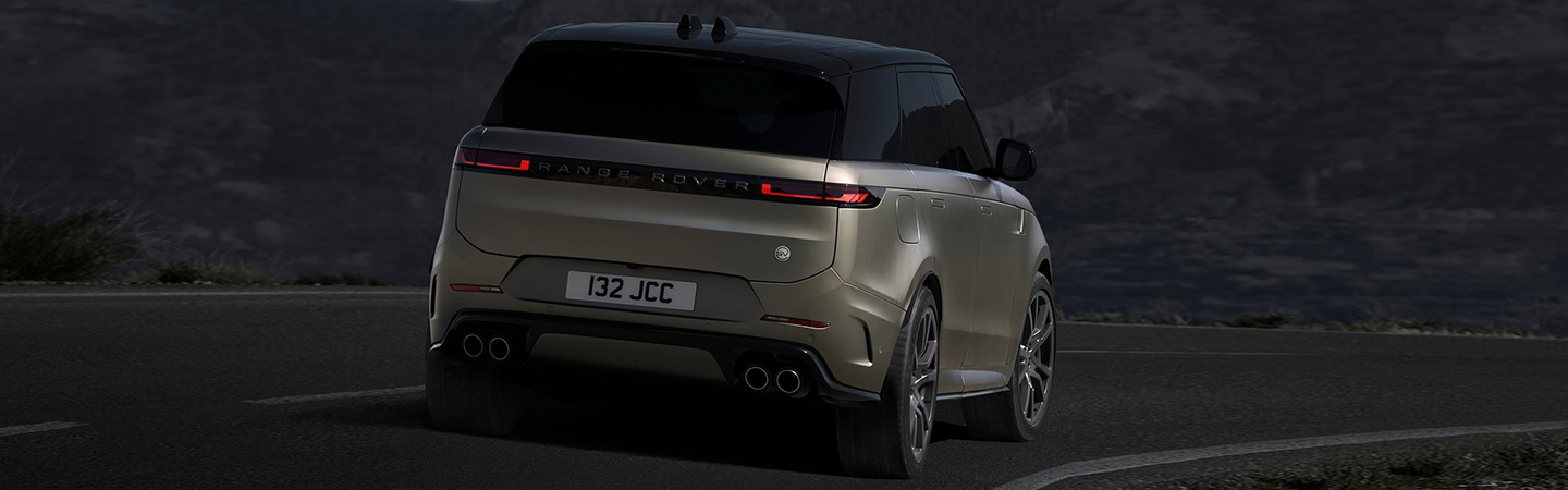 2024 Land Rover Range Rover Sport Specs back side view with brown colour