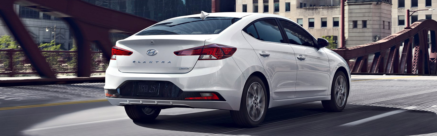 White 2020 Hyundai Elantra in motion