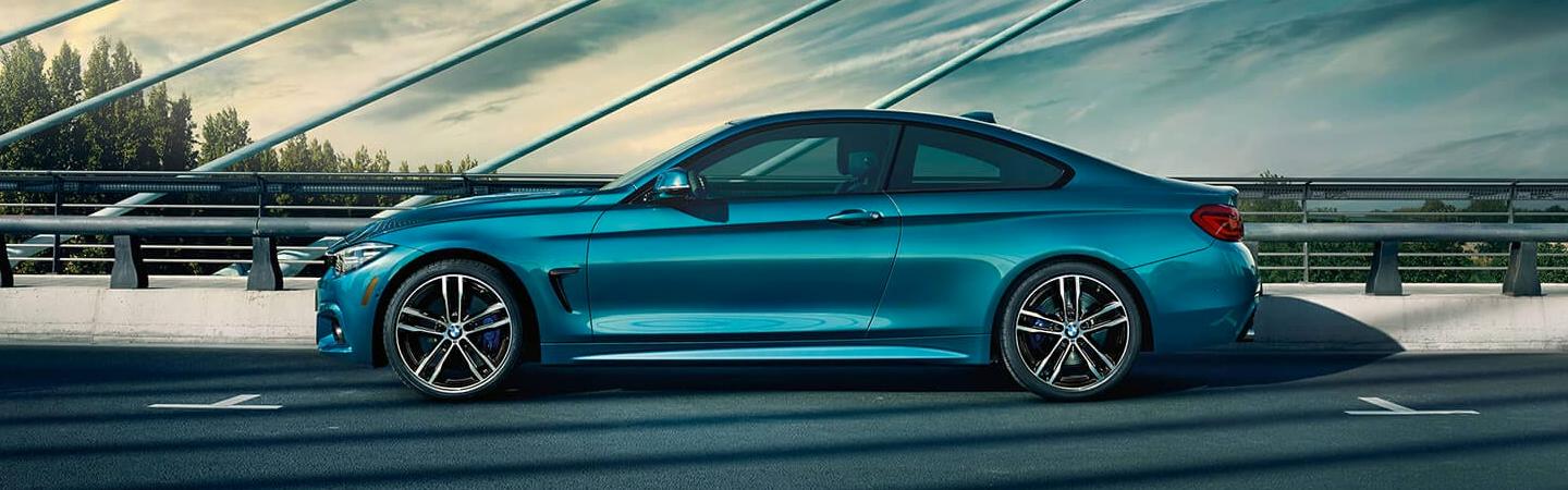 Blue 2020 BMW 4 Series parked outside