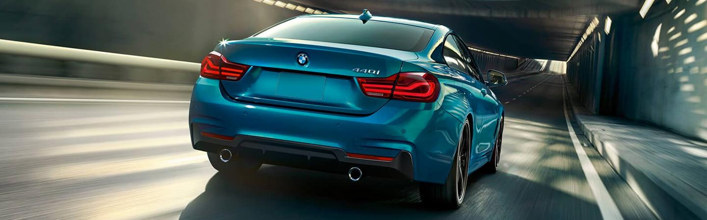 Rear view of inside the 2020 BMW 4 Series