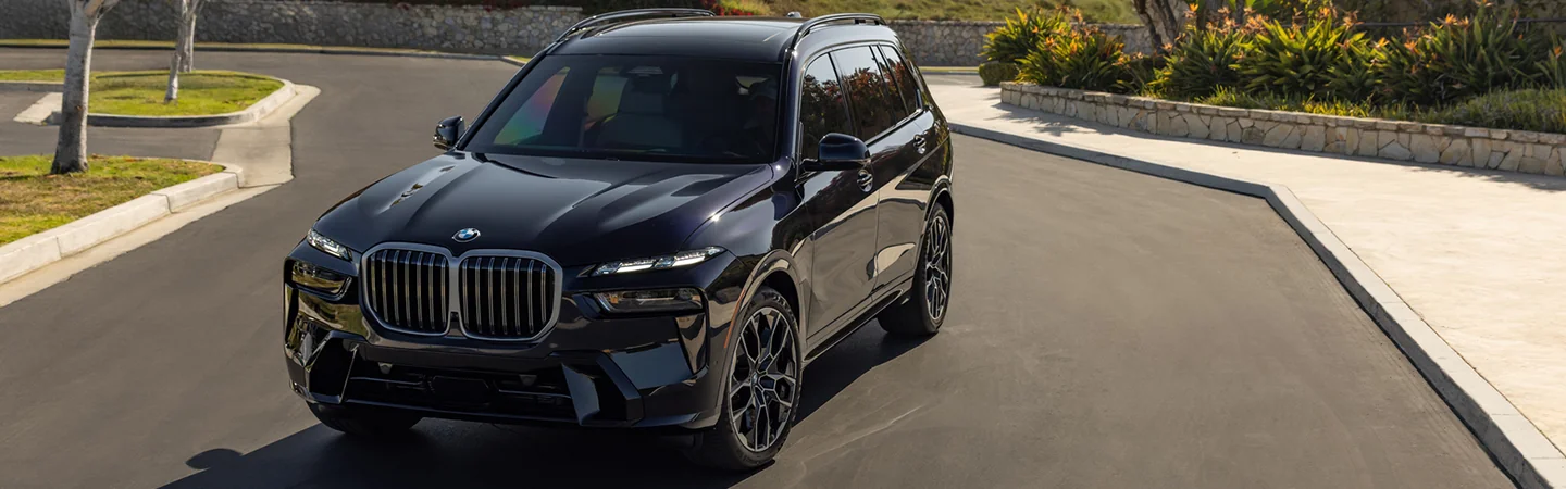 top driver side front view of a 2026 BMW X7