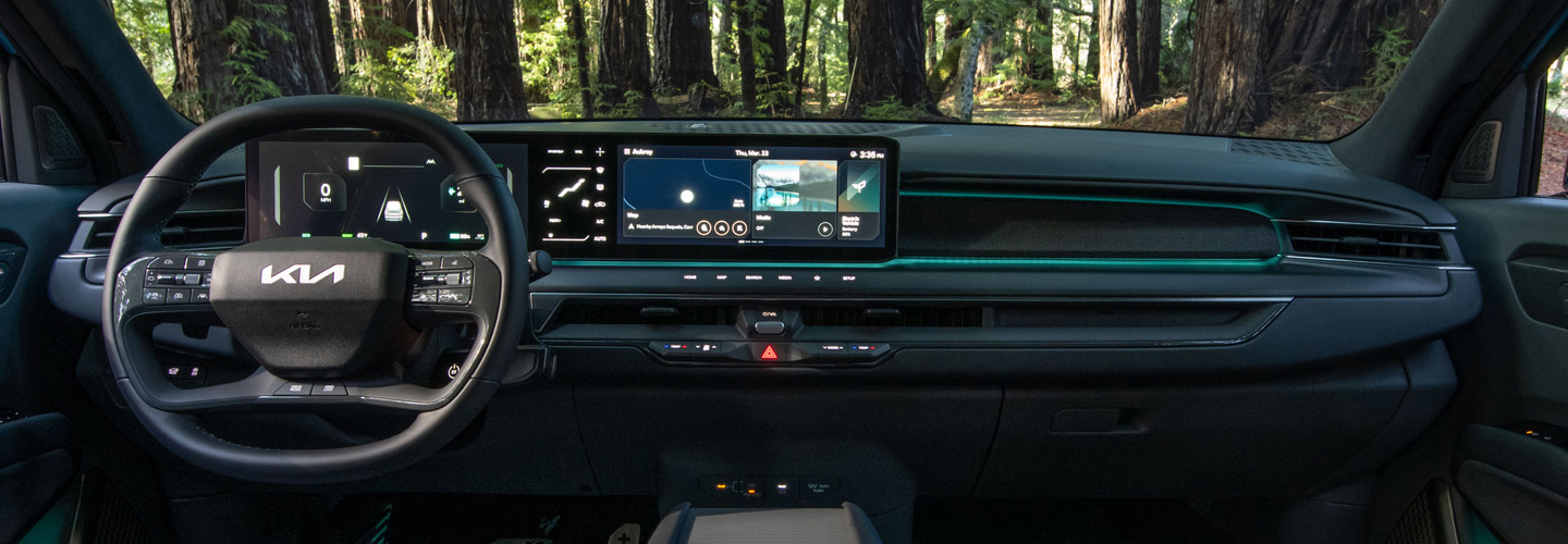 Kia EV9 2024 Model Interior View With Black Color