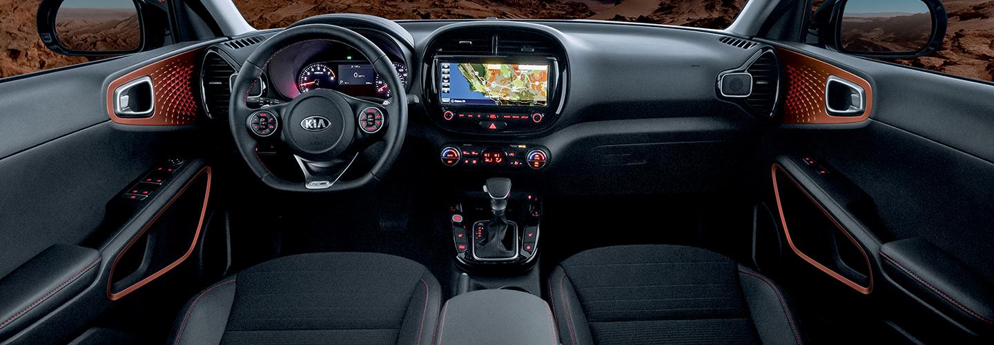 Interior features of the 2020 Kia Soul