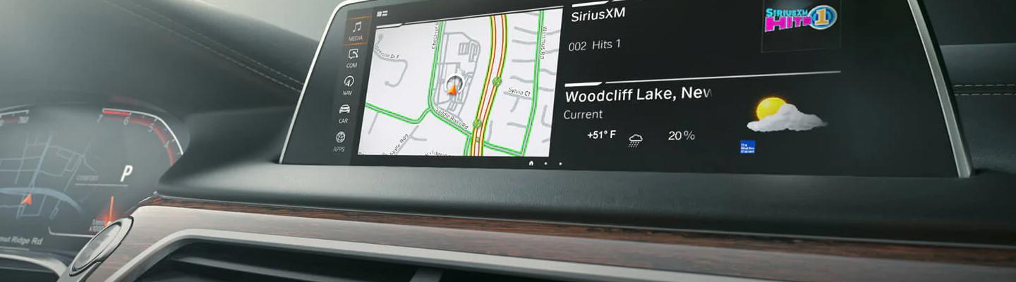 BMW view of interior display screen
