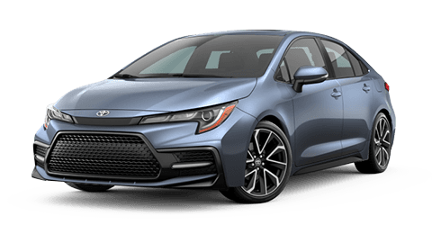 Front Facing Blue 2021 Toyota Corolla XSE