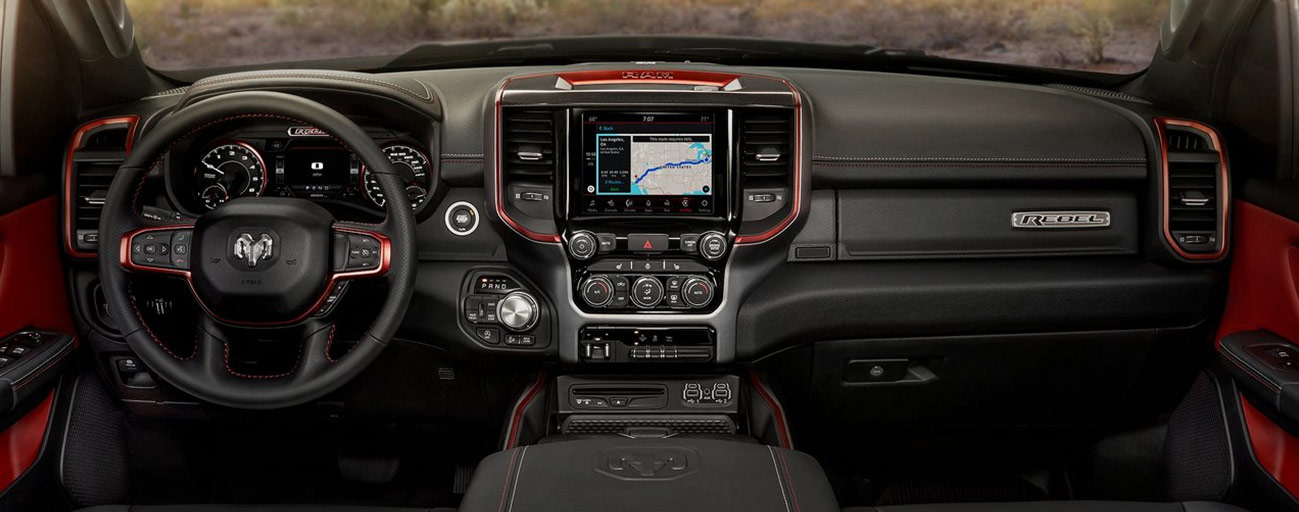 Safety features and interior of the 2019 RAM 1500 - available at our RAM dealership near Chattanooga, TN.