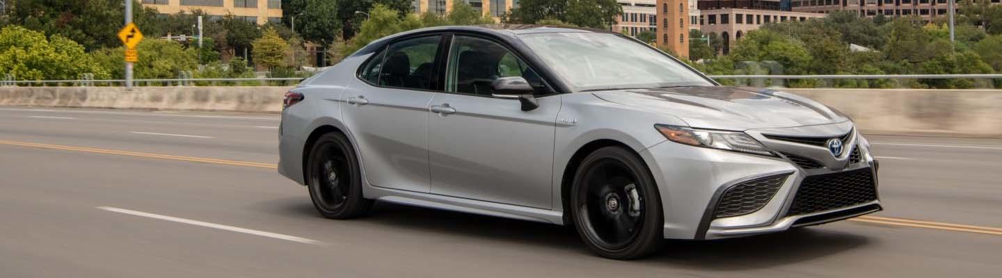 Riding 2021 Toyota Camry on the road