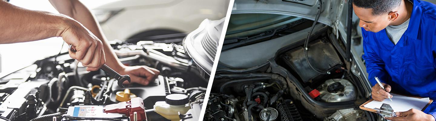 Side by side view of different services offered at Spitzer Hyundai Cleveland’s Service Center