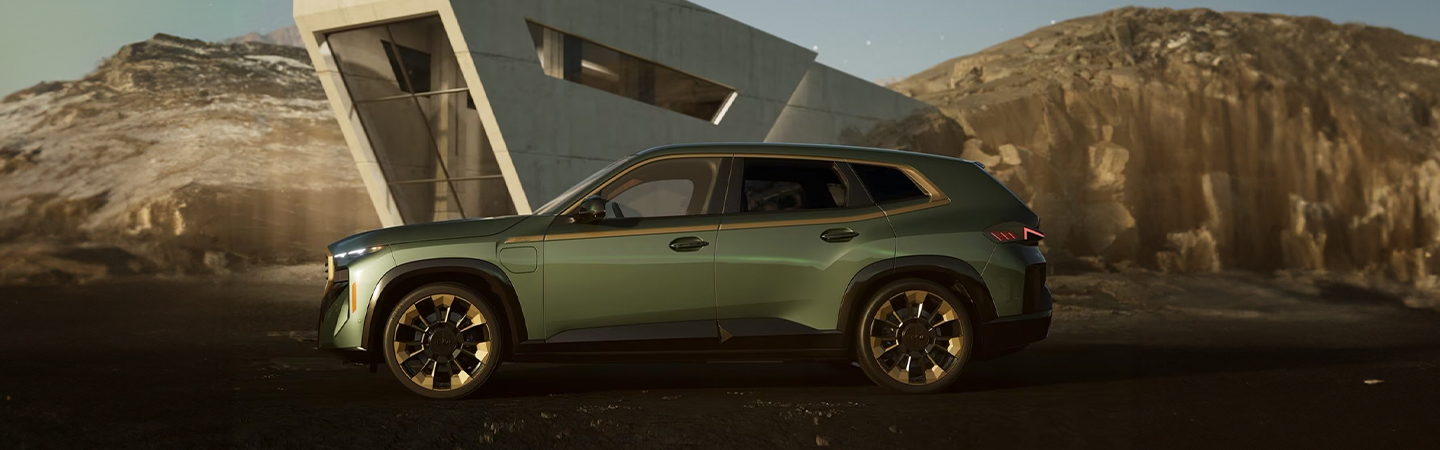2024 BMW XM Specs green sideview