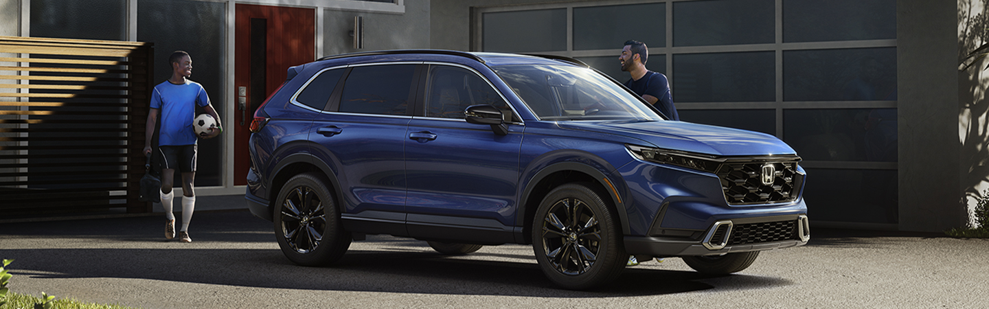 2024 Honda CR-V Hybrid Side front with blue colour