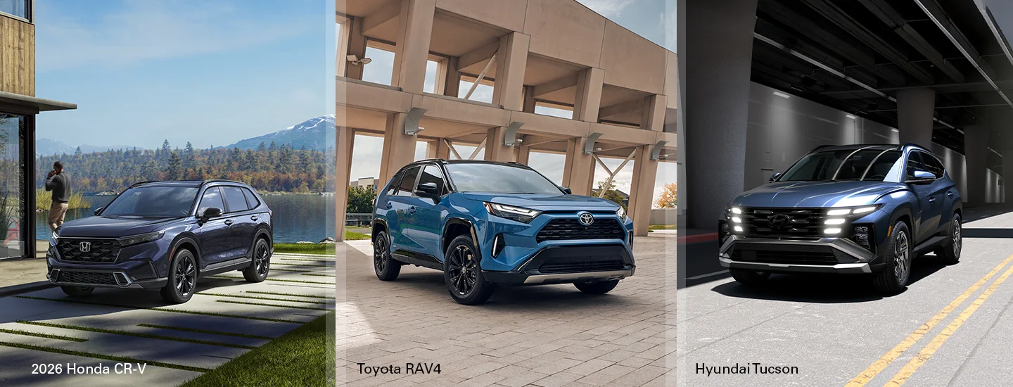 Side by side comparison of the 2026 Honda CR-V and the competition
