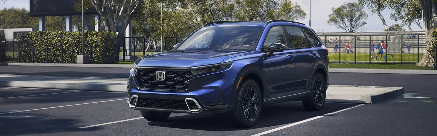 2026 Honda CR-V parked in front of sports fields