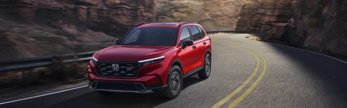 2026 Honda CR-V driving on a mountain highway