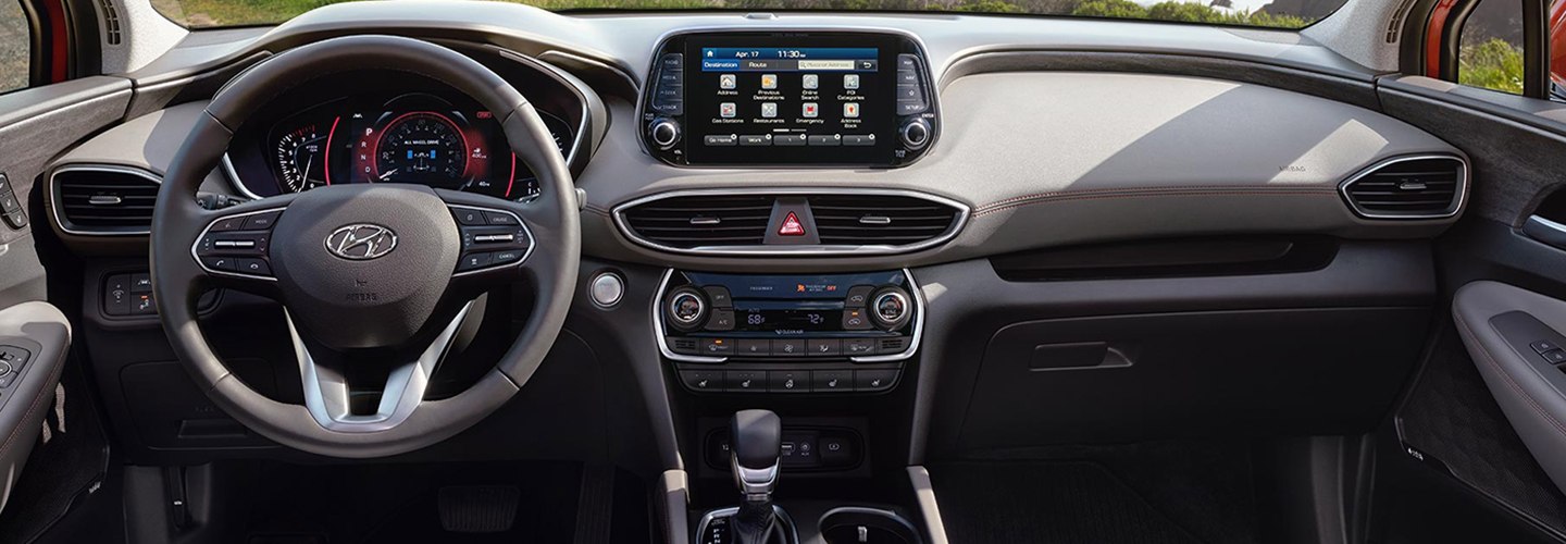 Interior view of the 2020 Santa Fe