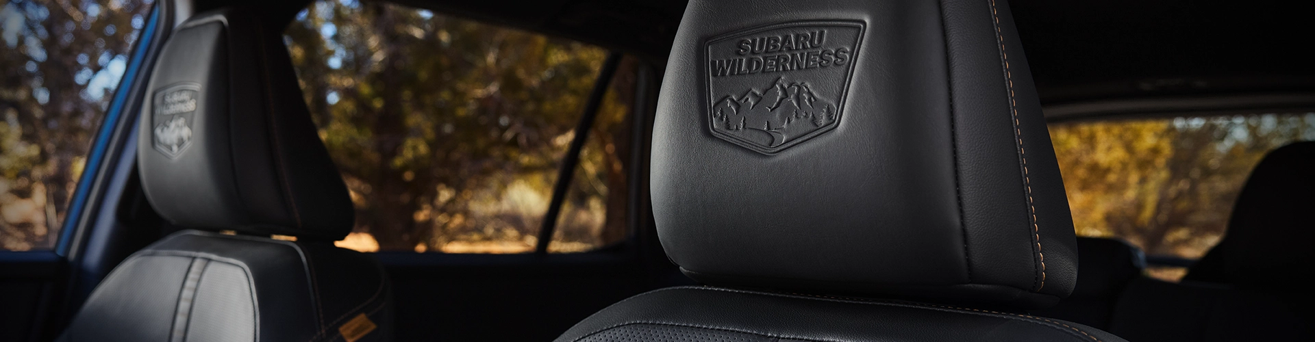 blue Subaru Outback Wilderness interior upolstery
