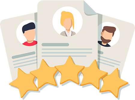 Reviews Icon with Stars