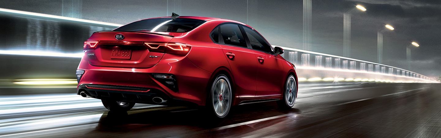 Rear passenger view of the 2020 Forte