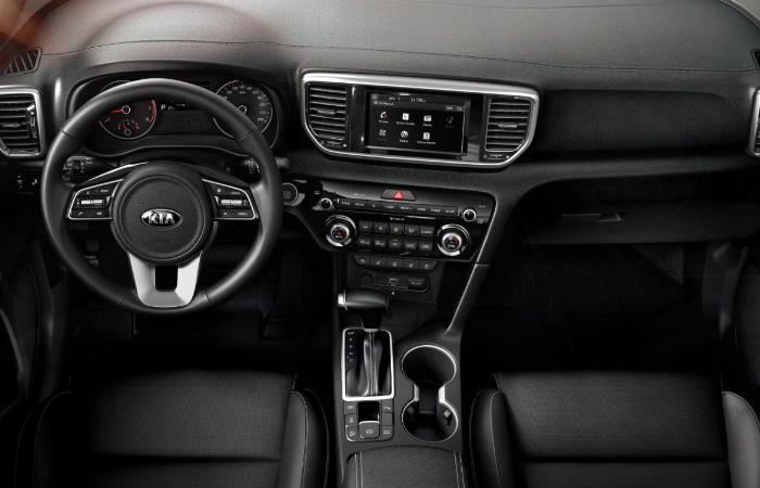Top view of the interior of the 2021 Sportage