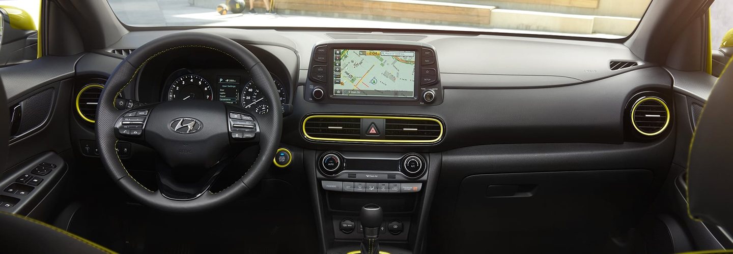 Interior view of the 2020 Kona