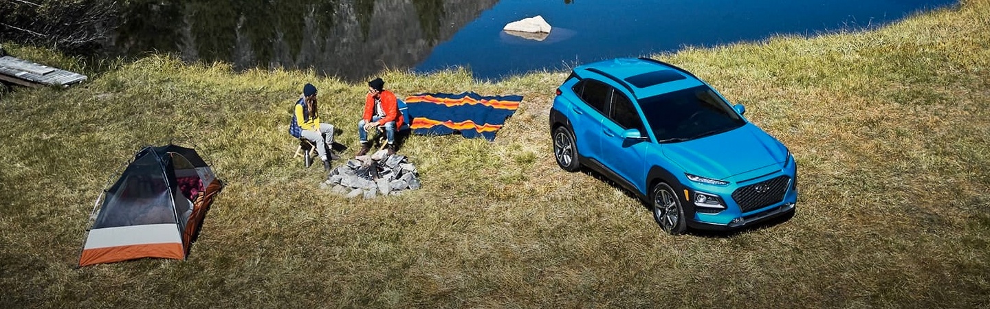 Aerial view of the 2020 Kona by a lake